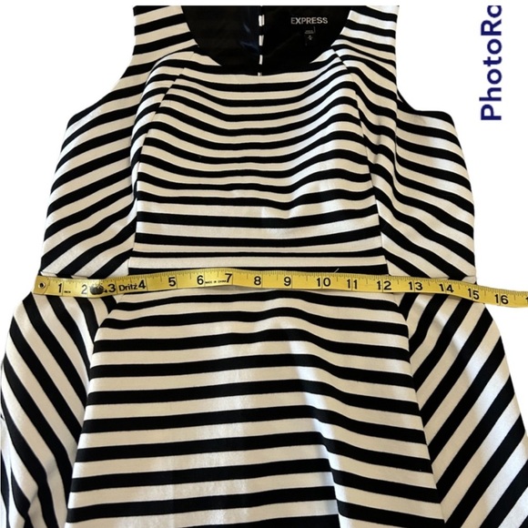 Express sleeveless black and white stripe dress size M - Picture 5 of 6